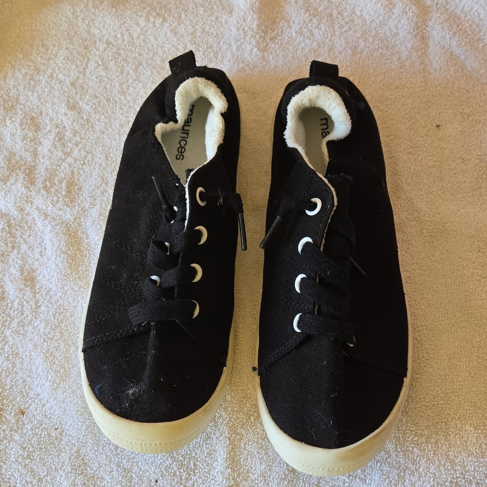 Maurices Black and White Kids Sneakers